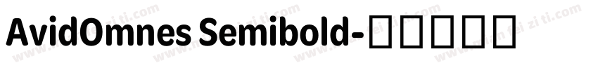 AvidOmnes Semibold字体转换